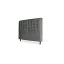 Ver imagem 1 de Cabeceira De Cama Box Ana Casal 140cm X 118cm Suede Cinza Ms Decor
