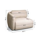 Ver imagem 4 de Sofá Modular 80cm com Braço Esquerdo Orla CabeCasa MadeiraOriginals