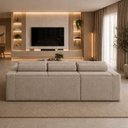 Ver imagem 5 de Sofá Retrátil e Reclinável 5 Lugares 292cm com Chaise Encantus Cappuccino