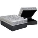 Ver imagem 1 de Cama Box Baú Casal: Colchão Molas Ensacadas Castor Pocket Super Luxo Látex SLX + Base CRC Suede