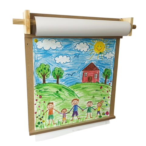 Lousa para Crianças Painel Criativo Educativo Montessori para Desenhar e Colorir - Kraft