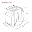 Ver imagem 3 de Kit 10 Modulo de Tomada Padrao Brasileiro Branca 2p+t 20a