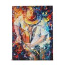 Ver imagem 1 de Quadro Decorativo Abstrato - Homem Tocando Violão - 30x45cm
