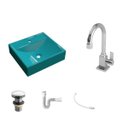 Ver imagem 2 de Kit Cuba Q39 Torneira Luxo 1195 Metal Válvula Click 1 Polegada G Sifão Pvc Flexível Compace