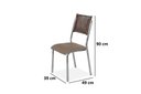 Ver imagem 3 de Mesa de Jantar Inovare Cr 1,20x0,80 MDP-4 Cadeira Junco Cr - Junco - Tampo Nogal