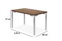 Ver imagem 2 de Mesa de Jantar Inovare Cr 1,20x0,80 MDP-4 Cadeira Junco Cr - Junco - Tampo Nogal