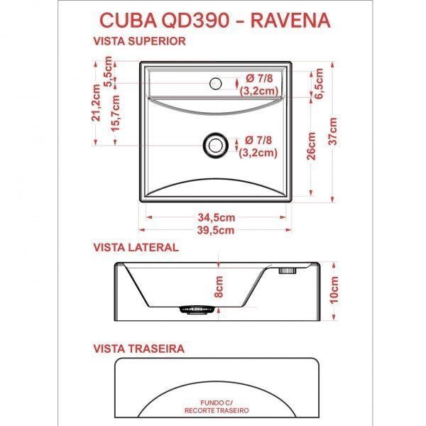 Kit Cuba Q39 Torneira Luxo 1195 Metal Válvula Click 1 Polegada G Sifão Pvc Flexível Compace - 8