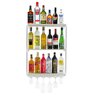 Adega Bar Suspensa em MDF para 18 Garrafas e 6 Taças - Branco - 1
