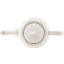 Bule Porcelana Lyor Branco 1l New Bone Butterfly Flower Mesa Posta Café Chá - 4