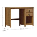 Ver imagem 6 de Conjunto Quarto: Guarda-roupa 4 Portas, Escrivaninha 2 Gavetas Topázio Freijó Madeira Pinus - Finest