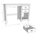 Ver imagem 5 de Conjunto Quarto: Guarda-roupa 4 Portas, Escrivaninha 2 Gavetas Topázio Freijó Madeira Pinus - Finest
