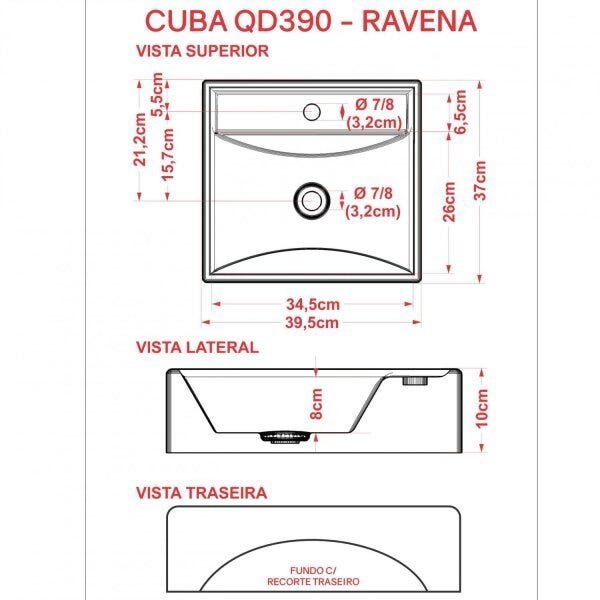 Kit Cuba Q39 Torneira 1198 Metal Válvula 1 Polegada Sifão Pvc Flexível Compace - 8