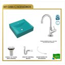 Ver imagem 3 de Kit Cuba Q39 Torneira 1198 Metal Válvula 1 Polegada Sifão Pvc Flexível Compace