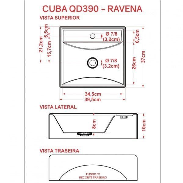 Kit Cuba Q39 Torneira 1198 Metal Válvula 1 Polegada Sifão Pvc Flexível Compace - 8