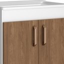 Ver imagem 7 de Balcão Gabinete para Banheiro com Pés 60cm Ramona B06 Branco Carvalho - Lyam Decor