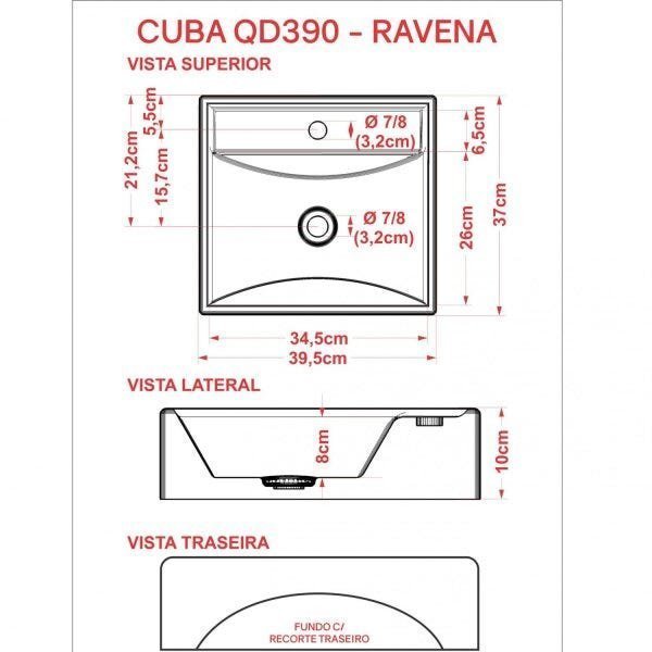 Kit Cuba Q39 Torneira 1198 Metal Válvula 1 Polegada Sifão Pvc Flexível Compace - 8