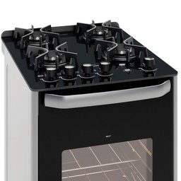 Fogão Suggar Best Glass 4 Queimadores Mesa Vidro Prata Inox Fgvbg410prix Bivolt - 4