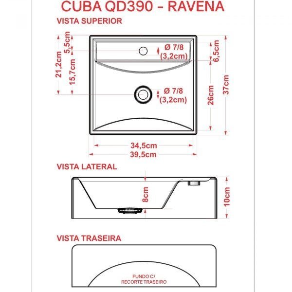 Kit Cuba Q39 Torneira 1198 Metal Válvula 1 Polegada Sifão Pvc Flexível Compace - 8
