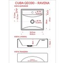 Ver mais imagens de Kit Cuba Q39 Torneira 1198 Metal Válvula 1 Polegada Sifão Pvc Flexível Compace