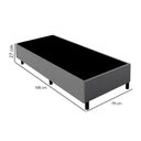 Ver imagem 2 de Base Cama Box Gazin Solteiro 79x198cm Suede Cor Linho Grafite - Gazin