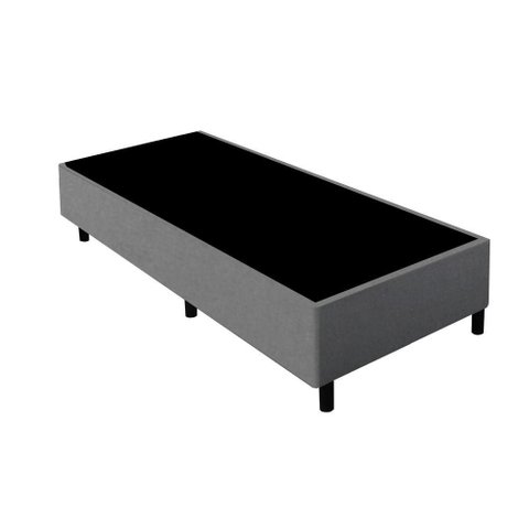 Base Cama Box Gazin Solteiro 79x198cm Suede Cor Linho Grafite - Gazin