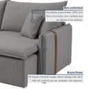 Ver imagem 6 de Sofá Cama Retrátil e Reclinável 2 Lugares Pés Madeira Maciça 220cm Windson Yescasa