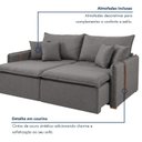 Ver mais imagens de Sofá Cama Retrátil e Reclinável 2 Lugares Pés Madeira Maciça 220cm Windson Yescasa