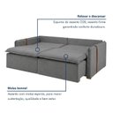 Ver imagem 7 de Sofá Cama Retrátil e Reclinável 2 Lugares Pés Madeira Maciça 220cm Windson Yescasa