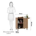 Ver imagem 3 de Balcão e Tampo Canto Reto 95 Cm De Abrir 1 Prateleira Lari Vanill e Connect