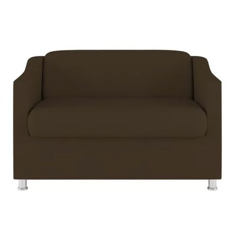Namoradeira Decorativa Reforçada Recepção Suede Marrom