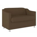 Ver imagem 2 de Namoradeira Decorativa Reforçada Recepção Suede Marrom