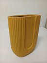 Ver imagem 4 de Vaso Turim Decorativo Cachepô Enfeite 28x21x9cm Cerâmica Amarelo