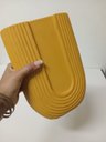 Ver imagem 2 de Vaso Turim Decorativo Cachepô Enfeite 28x21x9cm Cerâmica Amarelo