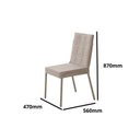 Ver imagem 4 de Conjunto Sala de Jantar Mesa Iza New Tampo MDF/Vidro 6 Cadeiras Natani New Bege/Champagne/Off White