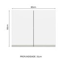 Ver imagem 3 de Armário de Cozinha Aéreo 80 cm 2 Portas Rustic/Branco Glamy Madesa