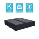Ver imagem 2 de Base Cama Box Bipartido King Size Corino Preto 40x193x203