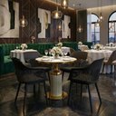 Ver imagem 2 de Conjunto Mesa de Jantar Redonda Imperial 70cm Branca com 4 Cadeiras Estofadas Marcela - Preto