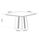 Ver imagem 3 de Mesa de Jantar 8 Lugares Daniela com Vidro Mel/marfim/off White - Viero Móveis
