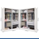 Ver imagem 2 de Closet Casal sem Portas 4 Gavetas Júlia Duo -Mt- Rei de Casa Branco