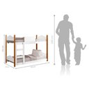 Ver imagem 2 de Beliche Infantil Theo com Escada e Grade MDF Branco Gabrielli Móveis