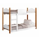 Ver imagem 4 de Beliche Infantil Theo com Escada e Grade MDF Branco Gabrielli Móveis