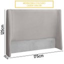 Ver imagem 4 de Cabeceira Estofada Montreal 175cm para Cama Box Queen Size Bouclê - Sofa Store:bouclê Cinza Claro