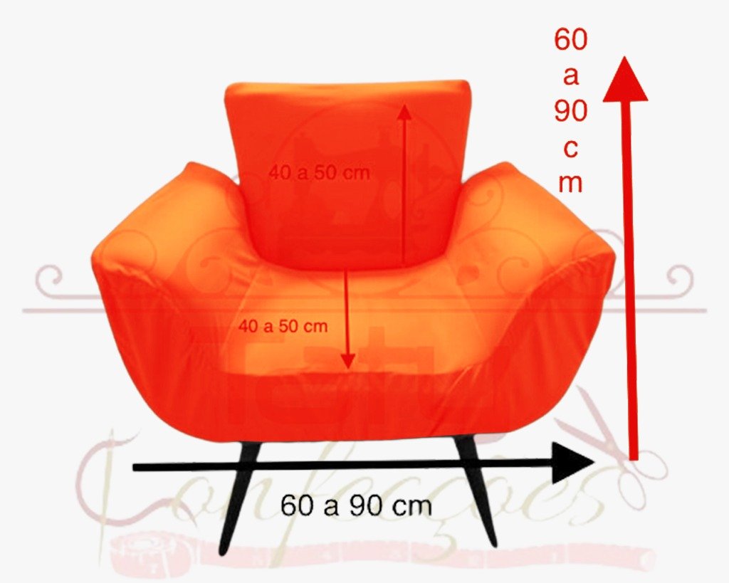 Capa Poltrona Opala:laranja - 1