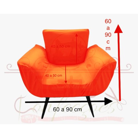 Capa Poltrona Opala:laranja