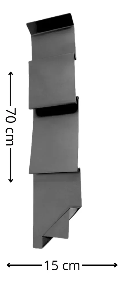 Decoração Escultura de Parede em Metal Casa Exclusivo no Brasil Home Decor Grafite - 2