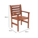 Ver imagem 3 de Banco com Encosto 1 Lugar 58cm x 89cm Ecograndis Jardim Marrom/Jatobá