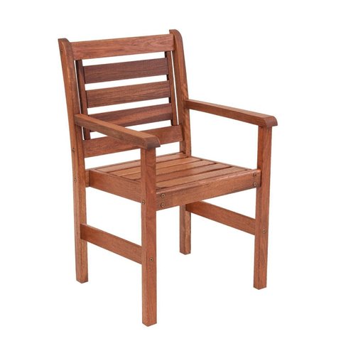 Banco com Encosto 1 Lugar 58cm x 89cm Ecograndis Jardim Marrom/Jatobá
