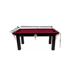Mesa Sinuca Bilhar Mdf 1.85 X 1.07 Procópio - Vinho - 2