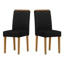 Ver imagem 2 de Cadeira Sala Jantar Aurea Kit 2 Ype/veludo Preto