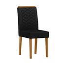 Ver imagem 1 de Cadeira Sala Jantar Aurea Kit 2 Ype/veludo Preto